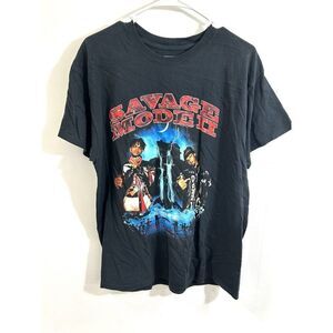 Savage Mode 2 Shirt Adult Large Black Graphic 21 Savage Metro Boomin Rap Music